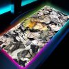 BLEACH Large RGB Mouse Pad Gaming Mousepads LED Mouse Mat Gamer Desk Mats Rubber Table Rug 13 - Anime Mouse Pad Store