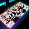 BLEACH Large RGB Mouse Pad Gaming Mousepads LED Mouse Mat Gamer Desk Mats Rubber Table Rug 4 - Anime Mouse Pad Store