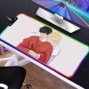 Banana Fish Mouse pad RGB PC Gamer Computer Laptop Anime Keyboard Mouse Mat Luminous Large Mousepad 9 - Anime Mouse Pad Store