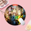 BANDAI Pokemon Small Round Kawaii Cartoon Anime Gaming Mouse Pad Keyboard Mouse Mats Deskpad Girls Writing 14 - Anime Mouse Pad Store