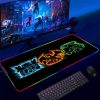 Backlight Mause Pad With Wire Gamer Accessories RGB Pokemon Mousepad Anime Luminous Mouse Gaming Desk Mat 7 - Anime Mouse Pad Store
