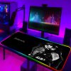 Large RGB Anime Death Note Mouse Pad Xxl Speed Gaming Computer Accessories Mousepad LED Gamers Keyboard 6 - Anime Mouse Pad Store