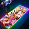 Mousepad Rgb Mouse Pad Xxl JOJO Keyboard Pc Gamer Desk Mat Gaming Accessories Cabinet Mats Anime 1 - Anime Mouse Pad Store