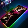 Mousepad Rgb Mouse Pad Xxl JOJO Keyboard Pc Gamer Desk Mat Gaming Accessories Cabinet Mats Anime 11 - Anime Mouse Pad Store