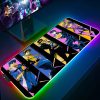 Mousepad Rgb Mouse Pad Xxl JOJO Keyboard Pc Gamer Desk Mat Gaming Accessories Cabinet Mats Anime 15 - Anime Mouse Pad Store