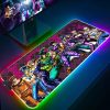 Mousepad Rgb Mouse Pad Xxl JOJO Keyboard Pc Gamer Desk Mat Gaming Accessories Cabinet Mats Anime 19 - Anime Mouse Pad Store