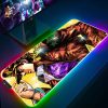 Mousepad Rgb Mouse Pad Xxl JOJO Keyboard Pc Gamer Desk Mat Gaming Accessories Cabinet Mats Anime 20 - Anime Mouse Pad Store