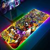 Mousepad Rgb Mouse Pad Xxl JOJO Keyboard Pc Gamer Desk Mat Gaming Accessories Cabinet Mats Anime 5 - Anime Mouse Pad Store