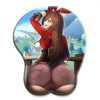 Genshin Impact nilou ganyu mona sexy ass mousepad with wrist rest 3D big butt anime kawaii 7 - Anime Mouse Pad Store
